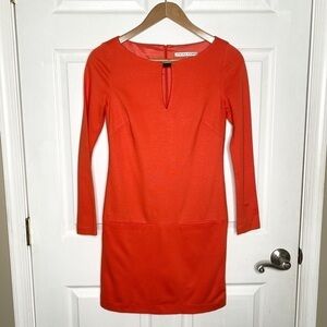 TRINA turk orange long sleeve shift dress size 2